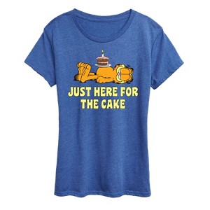 Women's - Garfield - Just Here For Cake Short Sleeve Graphic T-Shirt - 1 of 4