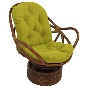 Blazing Needles, 48-inch by 24-inch Solid Outdoor Spun Polyester Swivel Rocker Cushion - 1 of 1
