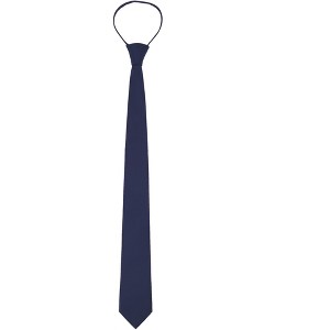 INSPIRE CHIC Men's Skinny Slim Solid Color Adjustable Pre-Tied Satin Necktie Ties 1 Pc - 1 of 4
