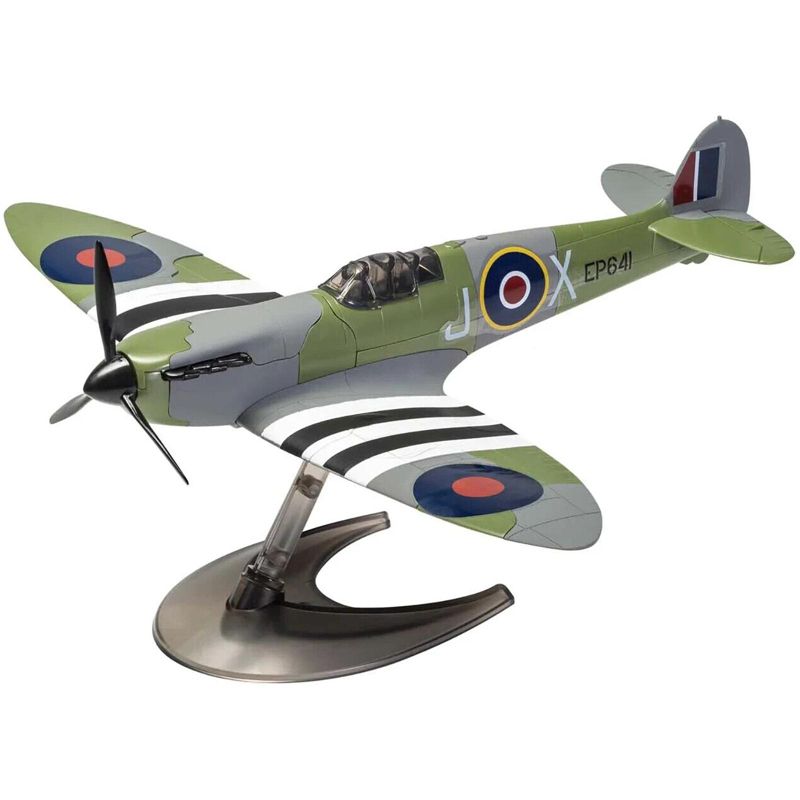 Skill 1 Model Kit D-Day Spitfire Snap Together Painted Plastic Model Airplane Kit by Airfix Quickbuild, 2 of 7