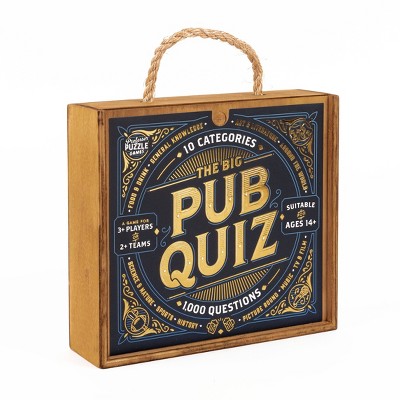 Big Pub Quiz - Professor Puzzle: Trivia Card Game for Adults, 3+ Players, Includes Scoring Pads & Pencil, Ages 14+