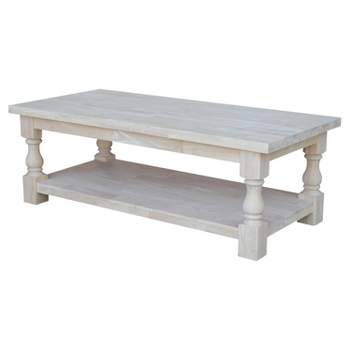 Tuscan Coffee Table - Unfinished - International Concepts