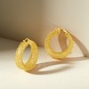 Ross-Simons Italian 18kt Gold Over Sterling Openwork Hoop Earrings - 3 of 4