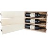 Twine Wedding and Anniversary Gift Wooden Wine Box Three Year Celebration 3 Bottle Holder with Lids and Latches, Wood - 4 of 4