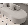 VASIP Modern Curved Modular Cloud Sofa , Soft Terrycloth Fabric, Minimalist Style for Living Room, Apartment,No Assembly Required,Beige - 4 of 4