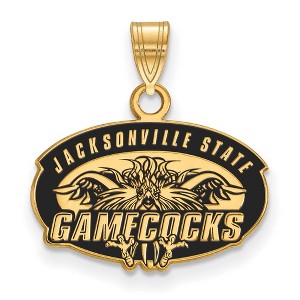 Black Bow Jewelry 14k Yellow Gold Plated Sterling Silver Jacksonville State Gamecocks NCAA Small Pendant - 1 of 3