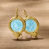 Ross-Simons Italian Tagliamonte Blue Venetian Glass Arethusa Drop Earrings in 18kt Gold Over Sterling - 4 of 4