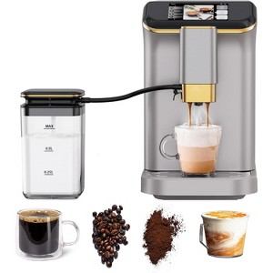 Espresso Machine with Milk Frother and Grinder, 20 Bar Automatic Espresso Coffee Machine - 1 of 4