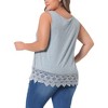 Agnes Orinda Women's Plus Size Swing Lace Flowy Sleeveless Casual Tank Tops - 4 of 4