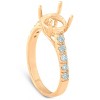 Pompeii3 Diamond Semi Mount Engagement Setting Mounting 14K Ring - 2 of 4