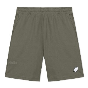 Dalix Ghost Gym Short Sport Embroidered Casual Pocket Mesh Drawcord Waist Mens - 1 of 4