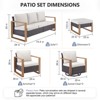 Gymojoy 7 Pieces Outdoor Sofa Swivel Chair Ottoman with Patio Chair Set - 2 of 4