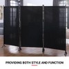 Proman Products - Galaxy Section Divider, Water Repellent Fabric Room Divider with Black Powder Coated Metal Frame for Indoors or Outdoors (Black) - 4 of 4