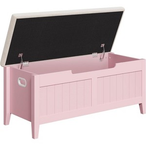 Storage Bench, 39.4” Wooden Chest Storage Box with 2 Safety Hinges, Entryway Benches with Flip-Top, Large Trunk for Living Room, Bedroom - 1 of 4