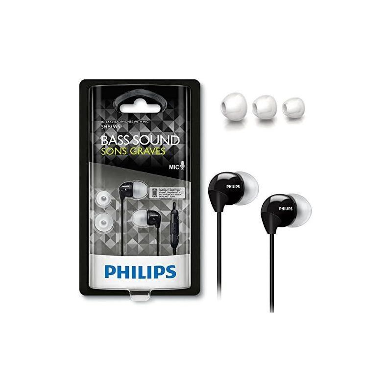 Philips SHE3555 In-Ear Wired Earbuds with Mic, 2 of 3