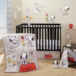 Bedtime Originals Snoopy Love 3-Piece Infant Baby Nursery Crib Bedding Set - 1 of 4