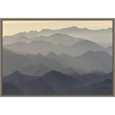 23" x 16" Santa Monica Mountains by Rob Sheppard Danita Delimont Framed Canvas Wall Art - Amanti Art