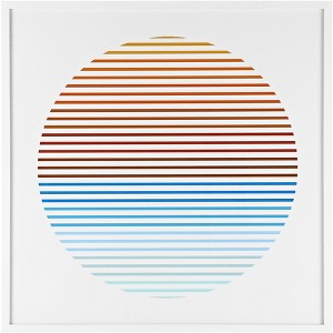Oceanside Sunrise - 24" X 24" - Golden Brown/Ivory - Framed Wall Art - WLA2002 - Safavieh - 1 of 4