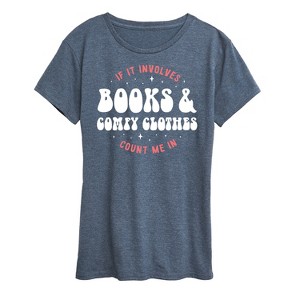 Women's - Instant Message - Books Comfy Clothes Short Sleeve Graphic T-Shirt - 1 of 4
