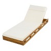 Outdoor Wood Reclining Lounge Chairs with Water-Resistant Cushions, Adjustable Chaise Loungers for Poolside or Backyard-The Pop Home - 3 of 4