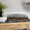Northlight Oblong Iron Baskets with Wooden Base - 15" - Silver and Black - Set of 2 - 2 of 4