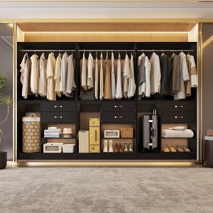 Besiost 40-In Closet Organizer with Drawers, Freestanding Closet System - 1 of 4