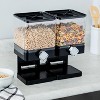 Compact Dry Food Dispenser with Dual Control, Black/Chrome Food Storage Container - 2 of 4