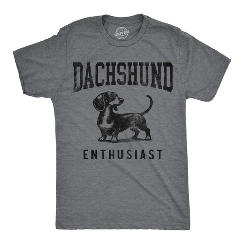 Мужские футболки Crazy Dog T-Shirts, Inc. Mens Funny T Shirts Dachshund Enthusiast Sarcastic Puppy Graphic Novelty Tee For Men - Crazy Dog Men's T Shirt For Dog Lovers Dark Grey XL