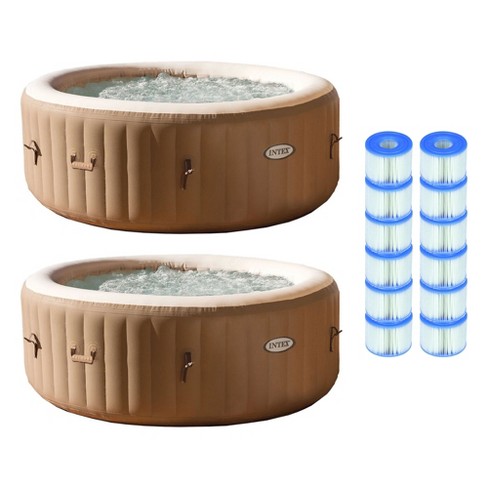 Intex Purespa 4 Person Inflatable Hot Tub 2 Pack S1 Filters 12 Filters