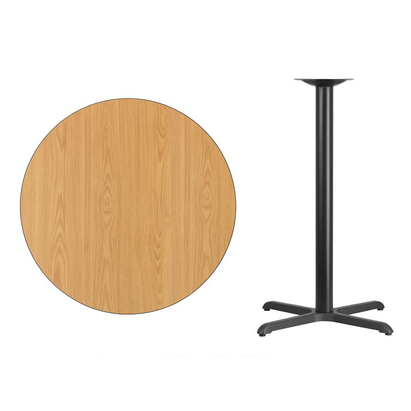 Flash Furniture 36'' Round Laminate Table Top with 30'' x 30'' Bar Height Table Base, 2 of 3