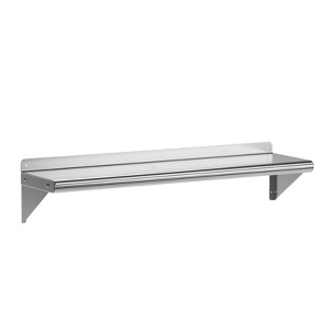 Stainless Steel Wall Mounted Shelf, Heavy Duty Metal Floating Shelves for Kitchen, Garage, Laundry, Utility Room, Flat Surface - 1 of 4