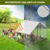 Large Metal Chicken Coop Wire Mesh Heavy Duty Chicken Run with Waterproof Cover and Anti-UV Cover Walk-in Poultry Cage for Duck Rabbit House Cage - 4 of 4