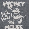 Men's - Disney - Mickey Mouse Hello Folks Long Sleeve Graphic T-Shirt - 2 of 4