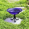 Achla Designs 12.75" Reflective Crackle Glass Birdbath Bowl with Tripod Stand - image 3 of 3