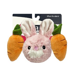 Pet Lou EZ Squeaky Triple Pack - Rabbit and Carrot, 4-inch Height - 1 of 1