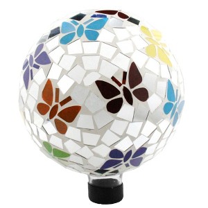 Very Cool Stuff Mosaic Glass Gazing Globe with Hanging Chain, Butterfly Tile, 10in - 1 of 1