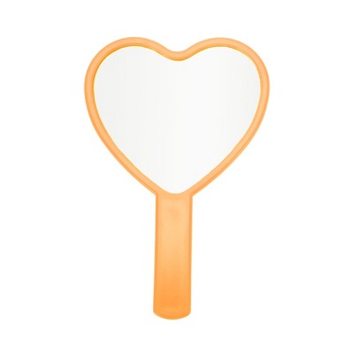 Unique Bargains Heart-shaped Handheld Mirror 1 Pc