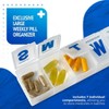 Weekly Pill Organizer 7-Day Extra Large Pill Planner with Daily BPA-Free Compartments, Medicine Reminder, & Travel Pill Box Case (4 Pack) - 2 of 4