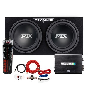 MTX 12" 1200W Max Car Audio Dual Loaded Subwoofer Set with Car Audio Amplifier - 1 of 1