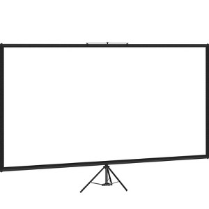 VEVOR Tripod Projector Screen with Stand 70 inch 16:9 4K HD Projection Screen Stand Wrinkle-Free Height Adjustable Portable Screen, Black&White - 1 of 4