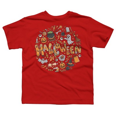 Boy's Design By Humans happy halloween greeting holiday illustration By ghinan T-Shirt
