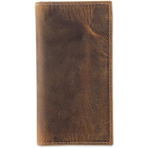 Generic Men's RFID Vintage Look Genuine Leather Long Bifold Wallet Checkbook Wallets - 1 of 4