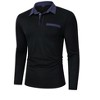 Men's Casual Polo Shirts Classic Long Sleeve Basic Button T-Shirt Lightweight Cotton Golf Tops - 3 of 4