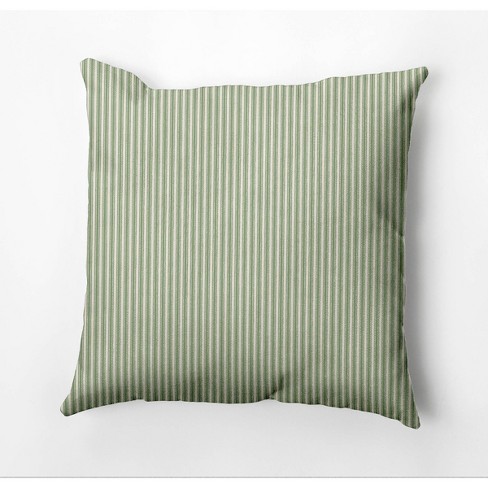 Gray Ticking Stripe Throw Pillow Cover 18x18