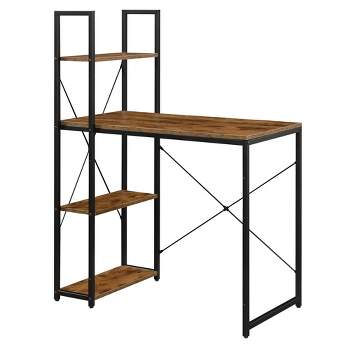 Designs2Go Office Workstation with Shelves - Breighton Home