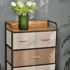 Sapphtopaz Drawer Dresser for Bedroom Horizontal Tower Cabinet Organizer Unit Chest of Drawers Easy Pull Fabric Bins with Metal Frame for Hallway - 3 of 4