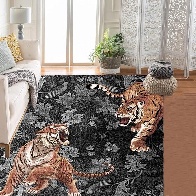 Soft, low-pile boho floral carpet with non-slip backing — machine washable and perfect for adding style and comfort to your bedroom