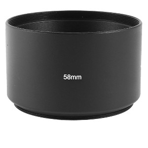 Unique Bargains Metal Screw-in Anti-glare Universal Telephoto Lens Hood 2.28" Black 1 Pc - 1 of 4