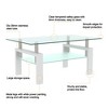 Zeus & Ruta Modern Rectangle Glass Coffee Table - 4 of 4