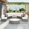 YOOCOZZ Rattan Patio SectionalSet with Daybed, Cushions & Center Table - 3 of 4